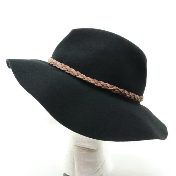 Ale by Alessandra • Free People Gaucho Adjustable 100% Wool Felt Hat Suede Trim